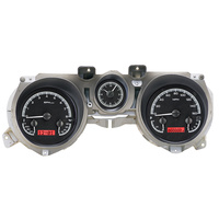 1971 - 1973 Ford Mustang Big Horse VHX Instruments - Black Face, Red Display