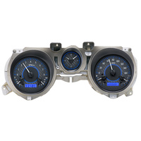 1971 - 1973 Ford Mustang VHX Instruments - Carbon Background, Blue Lighting, MPH