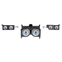 1973- 77 Chevy Chevelle/ El Camino/ GMC Sprint VHX Instruments - Silver Background,Blue Lighting, KPH
