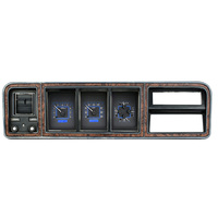 1973-79 Ford Pickup, 78-79 Bronco MHX Instruments (Metric) Carbon Fibre Face, Blue Display