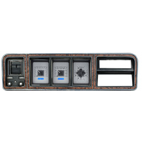 1973-79 Ford Pickup, 78-79 Bronco MHX Instruments (Metric) Silver Alloy Face, Blue Display
