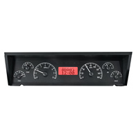 1977-90 Chevy Impala/Caprice/1984-86 Pontiac Parisienne MHX Instruments (Metric) - Black Alloy Face, Red Display