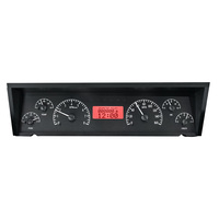 1977-90 Chevy Impala/Caprice/1984-86 Pontiac Parisienne MHX Instruments (Metric) Black Alloy Face, Red Display