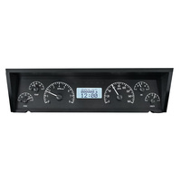 1977-90 Chevy Impala/Caprice/1984-86 Pontiac Parisienne MHX Instruments (Metric) - Black Alloy Face, White Display