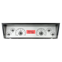 1977-90 Chevy Impala/Caprice/1984-86 Pontiac Parisienne MHX Instruments (Metric) Silver Alloy Face, Red Display