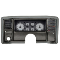 1978-88 Chevy Monte Carlo/1978-87 Chevy El Camino/Malibu/Caballero VHX Instrument System - Silver Background,White Lighting, KPH