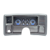 1978-88 Chevy Monte Carlo/1978-87 Chevy El Camino/Malibu/Caballero MHX Instrument System - Carbon Fibre Face, Blue Display