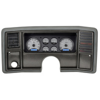 1978-88 Chevy Monte Carlo/1978-87 Chevy El Camino/Malibu/Caballero MHX Instrument System - Silver Alloy Face, Blue Display