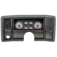1978-88 Chevy Monte Carlo/1978-87 Chevy El Camino/Malibu/Caballero MHX Instrument System - Silver Alloy Face, Red Display