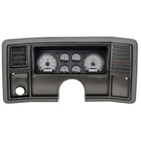 1978-88 Chevy Monte Carlo/1978-87 Chevy El Camino/Malibu/Caballero MHX Instrument System - Silver Alloy Face, White Display