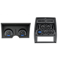 1978-82 Chevy Corvette MHX Instruments (Metric) Black Alloy Face, Blue Display