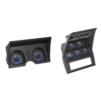 1978-82 Chevy Corvette MHX Instruments (Metric) w/Analog Clock - Carbon Fibre Face, Blue Display