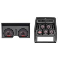 1978-82 Chevy Corvette MHX Instruments (Metric) w/Analog Clock - Carbon Fibre Face, Red Display