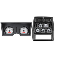 1978-82 Chevy Corvette MHX Instruments (Metric) w/Analog Clock - Silver Alloy Face, Red Display