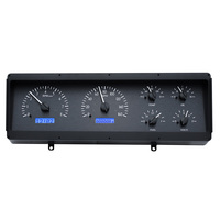 1978-88 Oldsmobile Cutlass MHX Instruments (Metric) Black Alloy Face, Blue Display