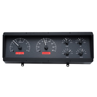 1978-88 Oldsmobile Cutlass MHX Instruments (Metric) Black Alloy Face, Red Display