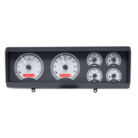 1978-88 Oldsmobile Cutlass MHX Instruments (Metric) Silver Alloy Face, Red Display