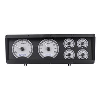 1978-88 Oldsmobile Cutlass MHX Instruments (Metric) Silver Alloy Face, White Display