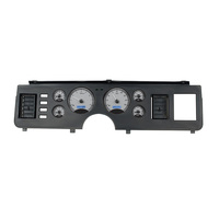 1979-86 Ford Mustang MHX Instruments (Metric) Silver Alloy Face, Blue Display