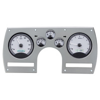 1982-89 Chevy Camaro MHX Instruments (Metric) Silver Alloy Face, White Display