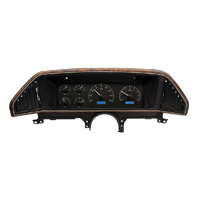 1987-91 Ford Pickup/Bronco VHX Analog Instruments - Black Background,Blue Lighting, KPH