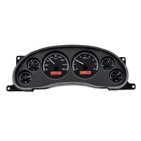 1994-2004 Ford Mustang VHX Instruments - Black Background,Red Lighting, KPH