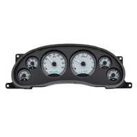 1994-2004 Ford Mustang VHX Instruments - Silver Background,White Lighting, KPH