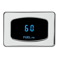 Odyssey Series High Resolution Fuel Pressure - Chrome Bezel, Teal Display
