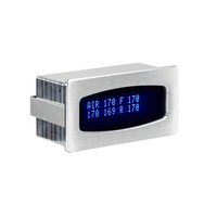 Odyssey Series Quad Air Pressure Monitor w/3 Air Pressure Sender - Brushed Satin Bezel, Teal Display