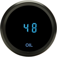 Odyssey Series II 2-1/16" 2-1/16" Oil Pressure Gauge - Black Bezel, Teal Display