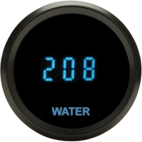 Odyssey Series II 2-1/16" 2-1/16" Water Temperature Gauge - Black Bezel, Teal Display