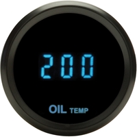 Odyssey Series II 2-1/16" Oil Temperature Gauge - Chrome Bezel, Teal Display