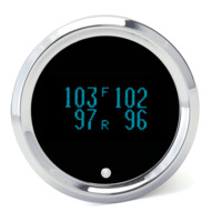 Solarix Series Quad Air Pressure Gauge - 3 Air Pressure Gauge Sender, Black Bezel