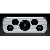 1937-1938 Chevy Digital Instrument System - Teal Display