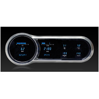 1953-1954 Chevy Digital Instrument System - with Clock, Teal Display
