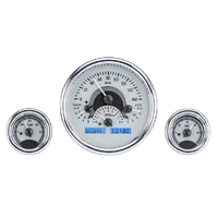 Universal Triple Round VHX Instrument in MPH - Silver Alloy Face, Blue Display