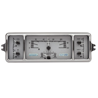 1939 Chevy Car VHX Gauge - Silver Alloy Face, White Display