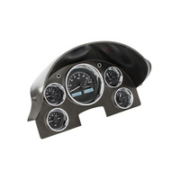 1956 Ford Car VHX Instruments - Black Alloy Face, White Display