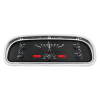 1960-63 Ford Falcon VHX System, Black Alloy Style Face, Red Display KPH