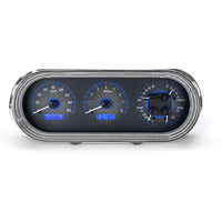 1963-65 Chevy Nova VHX Analog Instruments - Carbon Fibre Face, Blue Display
