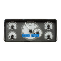 1963-72 Jeep Wagoneer/J Trucks/1967-72 Jeepster Commando VHX Instruments - Silver Background,Blue Lighting, MPH