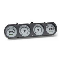 1964-67 Pontiac GTO/LeMans/Tempest VHX Instruments - Silver Alloy Face, White Display