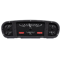 1965-66 Ford Custom Cab Pickup VHX Instruments - Black Background,Red Lighting, MPH
