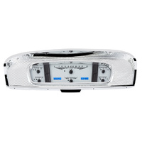 1965-66 Ford Custom Cab Pickup VHX Instruments - Silver Background,Blue Lighting, MPH