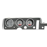 1968 Pontiac GTO/Lemans/Tempest VHX Instruments - Silver Alloy Face, Blue Display