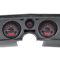 1969 Chevy Chevelle/Malibu/El Camino VHX Instruments w/Angalog Clock - Carbon Fibre Face, Blue Display