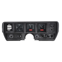 1970-72 Buick Skylark VHX Instruments - Black Alloy Face, Red Display