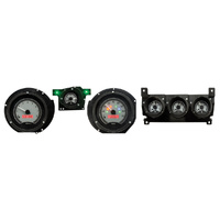 1971 - 1973 Ford Mustang Big Horse VHX Instruments - Silver Face, Red Display, MPH