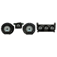 1971 - 1973 Ford Mustang Big Horse VHX Instruments - Silver Face, White Display, MPH