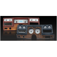 1973- 77 Chevy Malibu/ El Camino/ GMC Sprint VHX Instruments - Black Background,Red Lighting, MPH